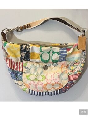 Coach Y2K Hampton Patchwork Multicolor Hobo Bag